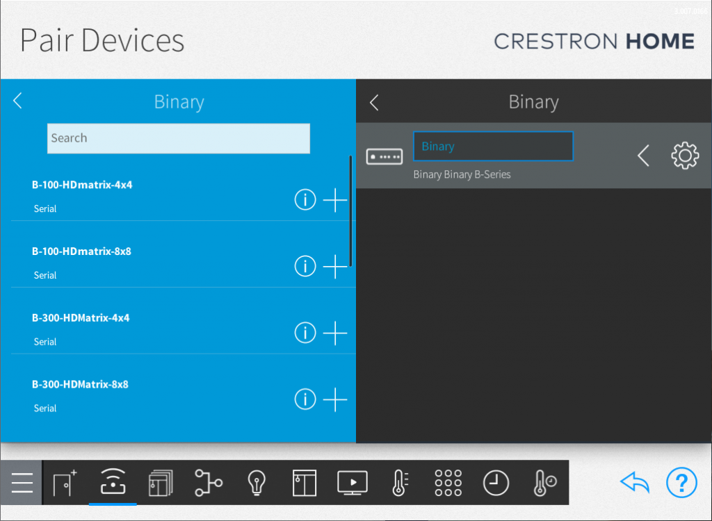Binary AV Switching Crestron Integration