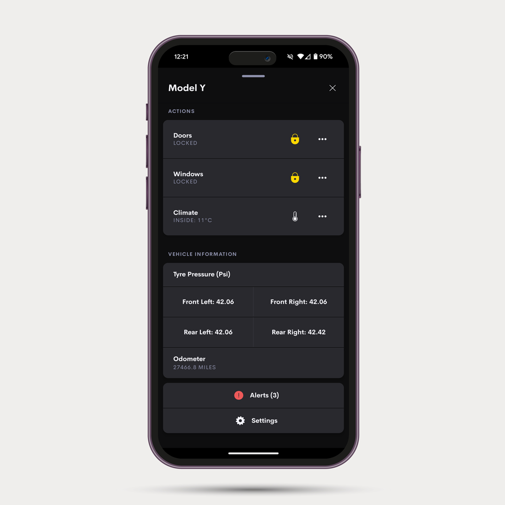Tesla Vehicle Driver for Crestron Home
